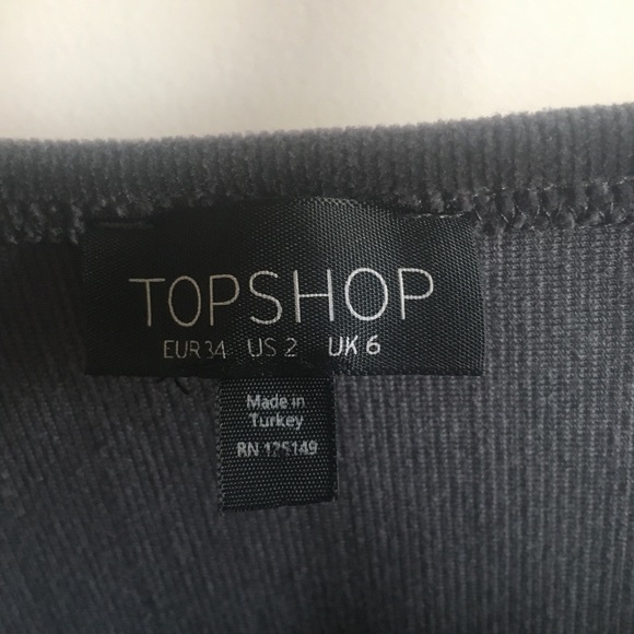 SOLD Topshop Grey Pinafore Dress - Picture 3 of 5